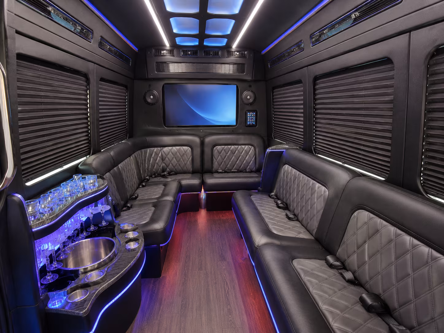 warner robins party bus interior