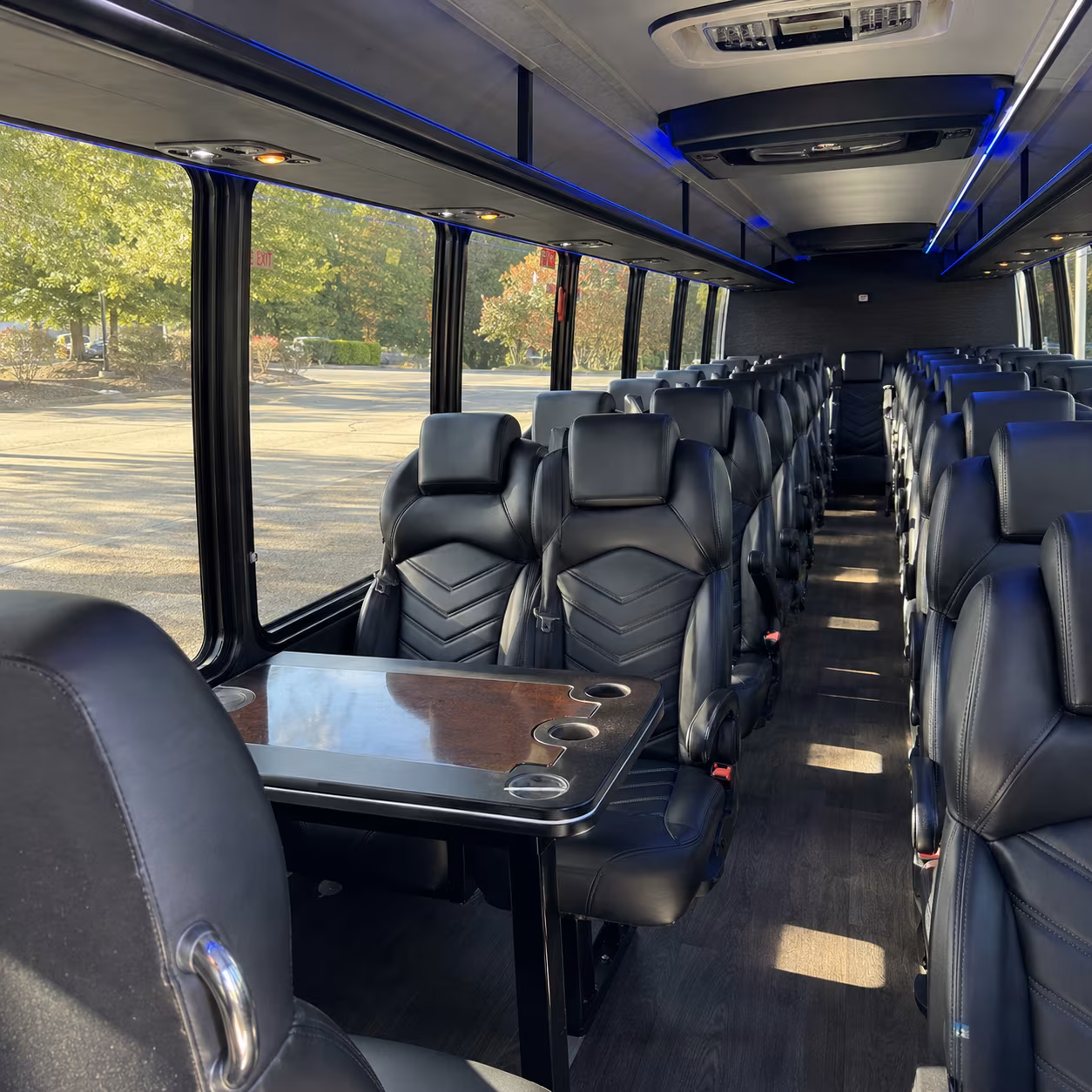 warner robins sporting event transportation onboard seating